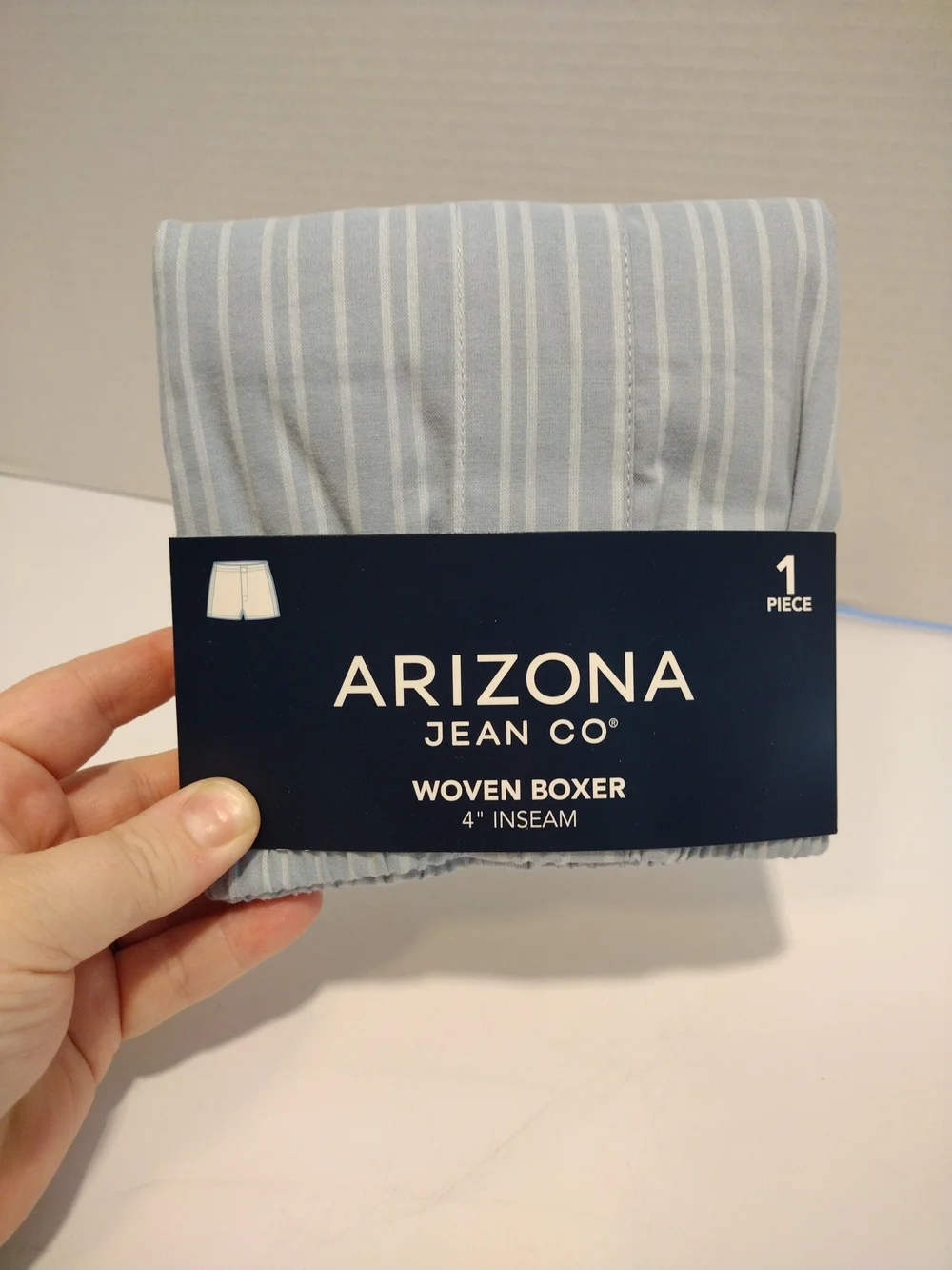Arizona Men’s Light Blue Striped Woven Boxer